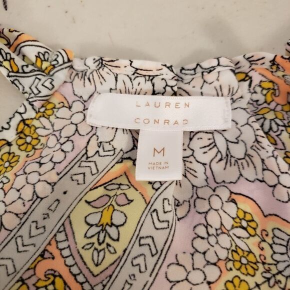 "Lauren Conrad " Woman's multicolored sleeveless top Size: medium pre-owned - Picture 4 of 7